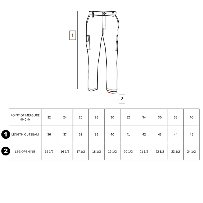 ACE-2018-U - SECONDARY UNISEX ACE CARGO PANTS WITH SELF COVERED ELASTIC ON CENTER BACK WAISTBAND