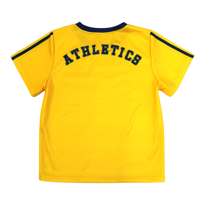 DWI-1002-U - PRIMARY UNISEX ATHLETIC S/S CREWNECK TEE WITH PRINTED STRIPE DETAILING AND LEFT CHEST LOGO