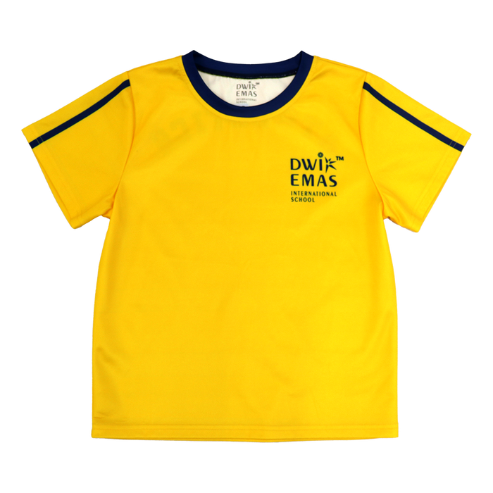 DWI-1002-U - PRIMARY UNISEX ATHLETIC S/S CREWNECK TEE WITH PRINTED STRIPE DETAILING AND LEFT CHEST LOGO