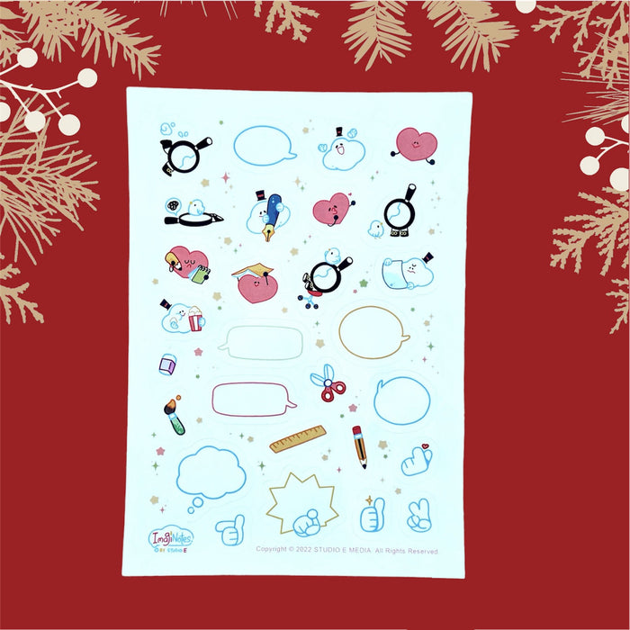Studio E Study Enhancer A5 Sticker Sheets - Writeable Paper for Cute Notes & Images