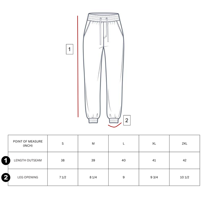 DWI-2008-U - UNISEX ATHLEISURE JOGGER PANTS WITH CHENILLE PATCH APPLIQUE ON WEARER'S RIGHT LEG AND DIRECT EMB ON WEARER'S LEFT LEG WITH SIDE POCKETS