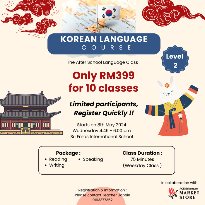 Korean Language Beginner Course (Level 2)