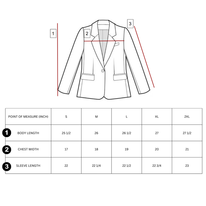 DWI-8002-U - UNISEX DWI POWER BLAZER WITH CONTRAST INNER LINING AND SELF COVERED BUTTON DETAIL