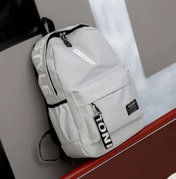 Fashion trend backpack backpack for men and women junior high school high school student bag large capacity korean version of th