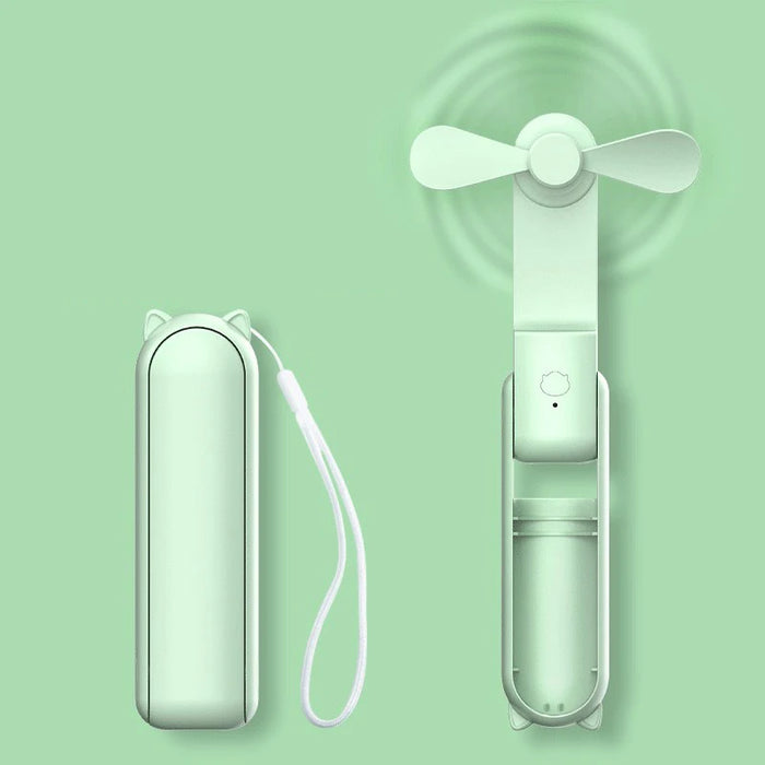 Portable Mini Fan, USB Rechargeable, 3-speed Adjustable, Foldable Handheld Fan, Suitable for Women, Travel, Outdoor Use