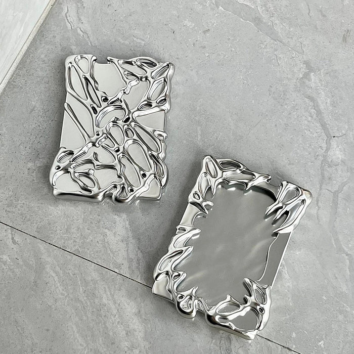 Silver Y2k Idol Photo Card Holder 3 Inch Electroplate Kpop Photocard Holder Photo Card Protective Case Cards Sleeves Supplies