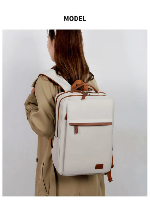 Fashionable and Simple Large-Capacity Backpack for Daily Commuting and Office Use