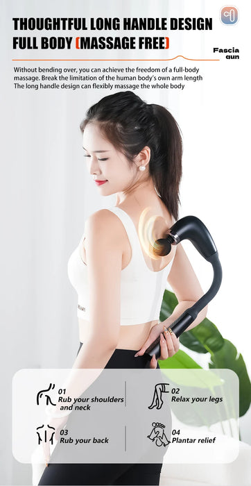 Electric Fascia Gun Massager Body Relaxation Trigger Point Massage Machine for Fitness Hammer Home Handheld Hammer