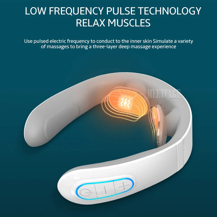 Pulse Neck Massager Electric Smart Cervical Massagers TENS Pain Muscle Kneading Massage