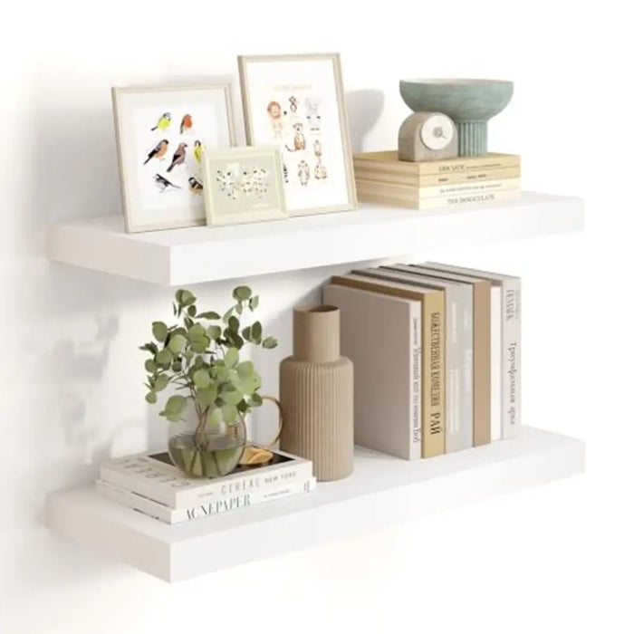 1pc Floating Shelves Wooden Wall Mounted Storage Shelf Deeper Thicker Bathroom Shelves for Living Room, Bedroom, Kitchen