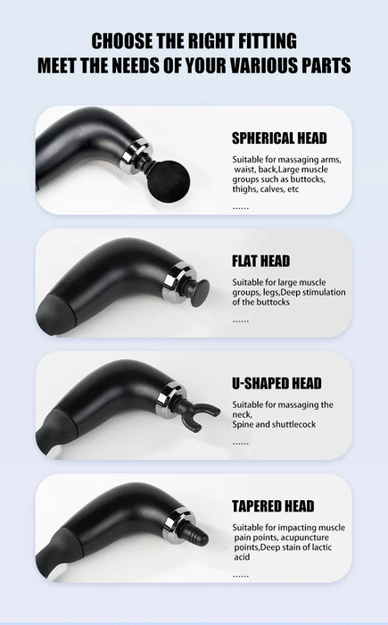 Electric Fascia Gun Massager Body Relaxation Trigger Point Massage Machine for Fitness Hammer Home Handheld Hammer