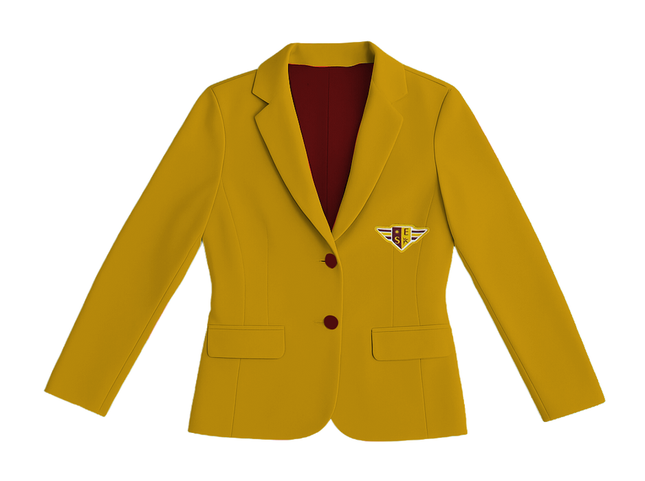 SRI-8006-U - SRI POWER BLAZER WITH CONTRAST INNER LINING AND SELF COVERED BUTTON DETAIL