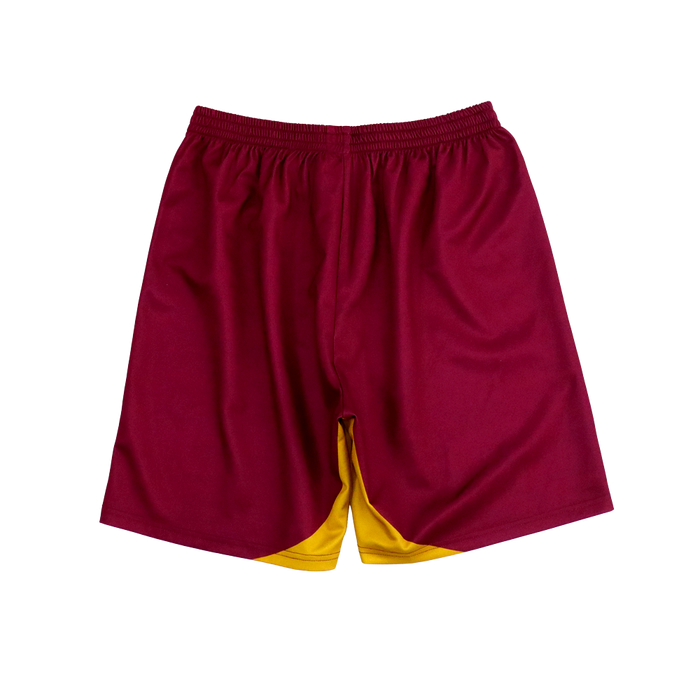 SRI-2011-B / SRI-2012-G SECONDARY ATHLETIC SHORTS WITH SELF COVERED ELASTIC AND PRINT - BURGUNDY