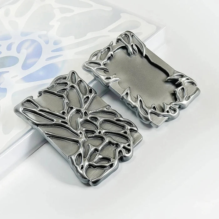 Silver Y2k Idol Photo Card Holder 3 Inch Electroplate Kpop Photocard Holder Photo Card Protective Case Cards Sleeves Supplies