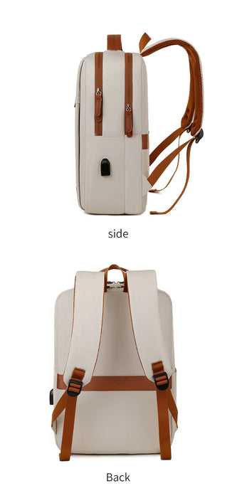 Fashionable and Simple Large-Capacity Backpack for Daily Commuting and Office Use