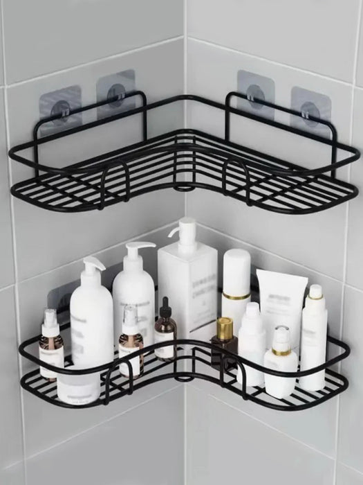 Bathroom Shelf, Shower Caddy Rack, Bathroom Kitchen No Punching Triangle Storage Rack, Shower Shelf, Shampoo Storage Rack Holder