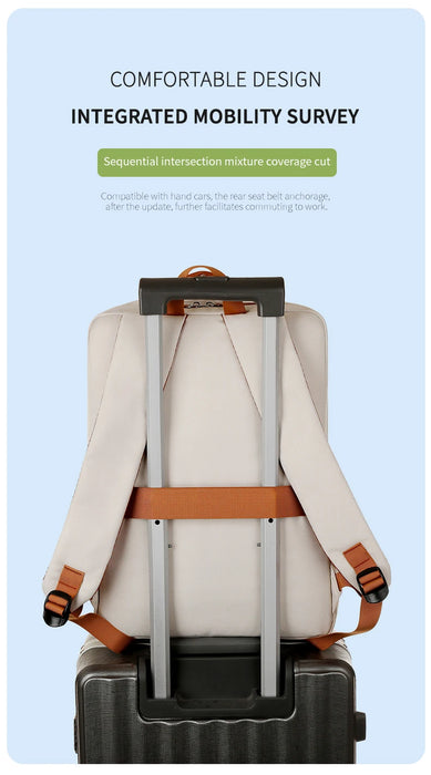 Fashionable and Simple Large-Capacity Backpack for Daily Commuting and Office Use