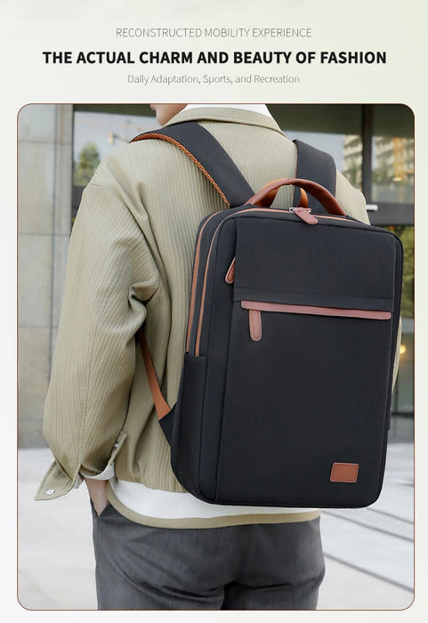Fashionable and Simple Large-Capacity Backpack for Daily Commuting and Office Use