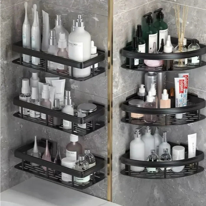 Shelves Drill - Free Storage Shelf: Effortless Installation Perfect for Adading Extra Storage in Bathroom Kitchen or Bedroom!