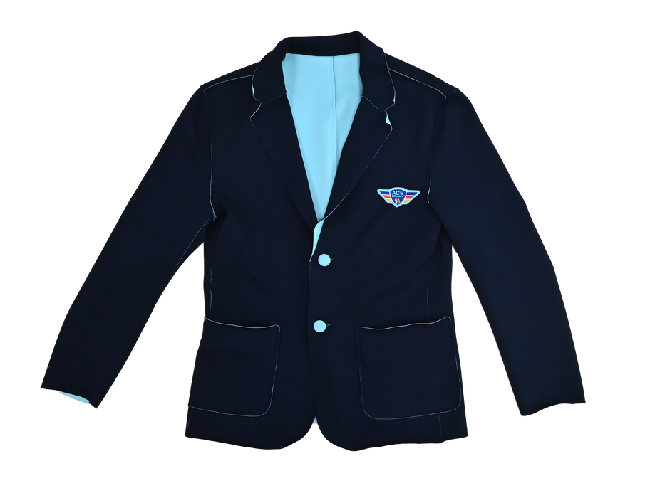 ACE-8009-U - ACE POWER BLAZER WITH CONTRAST INNER LINING AND SELF COVERED BUTTON DETAIL