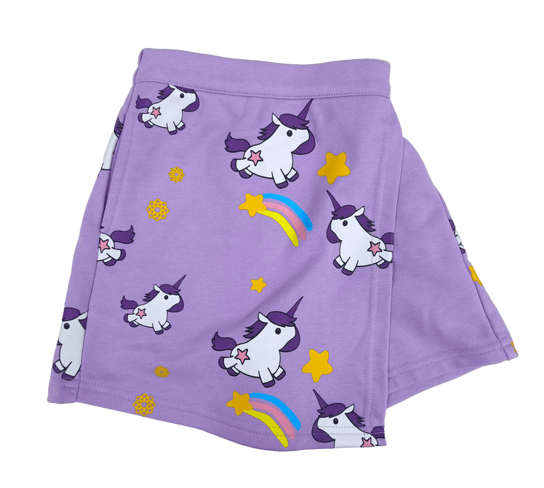 LIL-2020-G - GIRLS SKORT WITH SELF COVERED ELASTIC AND ALLOVER PRINT