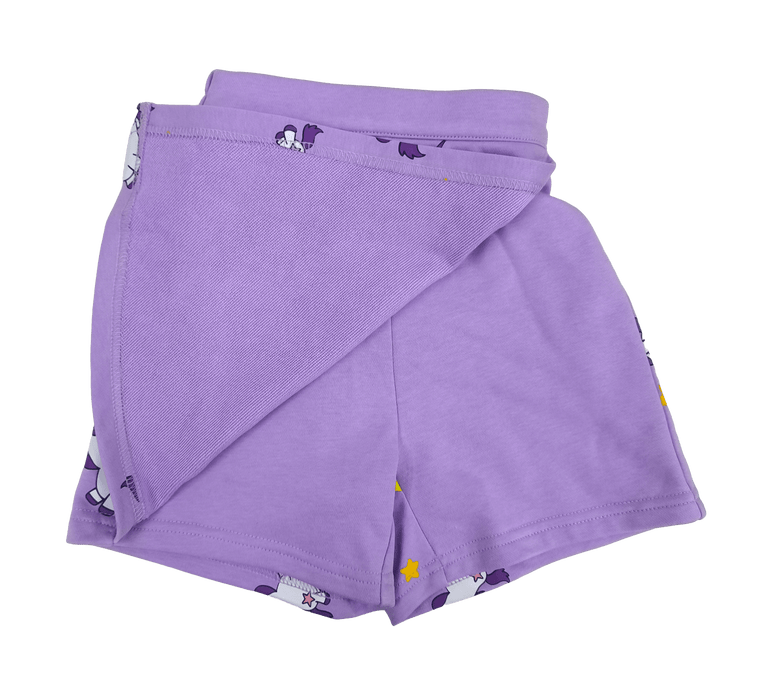 LIL-2020-G - GIRLS SKORT WITH SELF COVERED ELASTIC AND ALLOVER PRINT