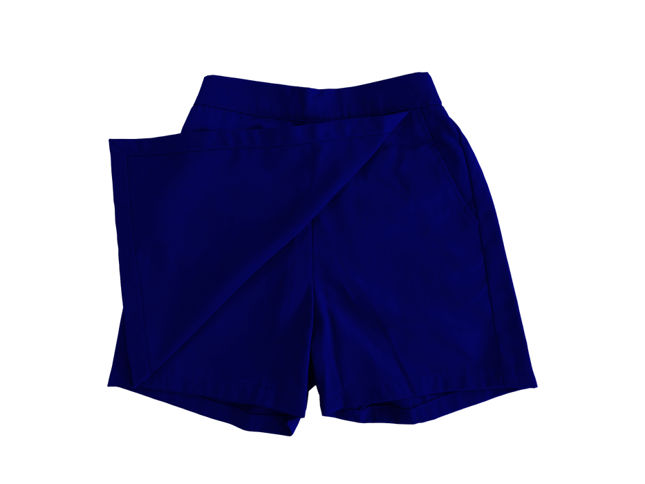 DWI-2000-G - PRIMARY GIRLS SKORT WITH CONTRAST BUTTON DETAILING AND BACK WAIST BAND EMBROIDERED PATCH APPLIQUE