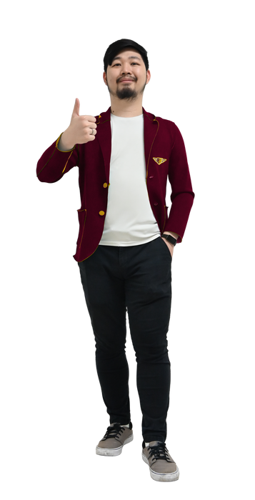 SRI-8006-U - SRI POWER BLAZER WITH CONTRAST INNER LINING AND SELF COVERED BUTTON DETAIL