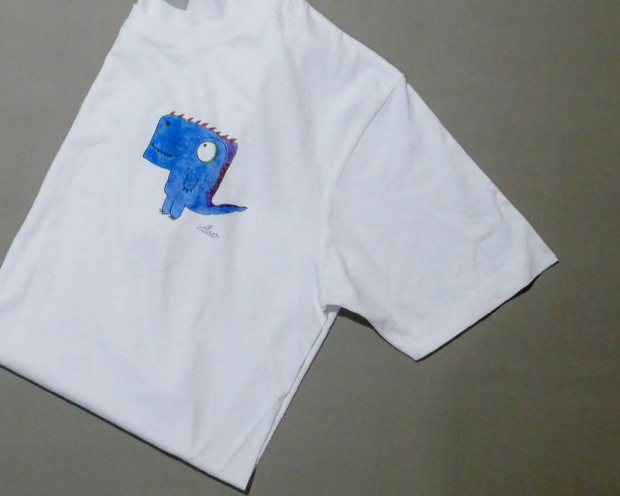 Blue Dino T-Shirt for Adults by Callum