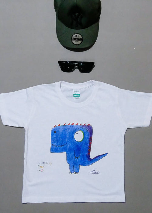 Blue Dino T-Shirt for Kids by Callum