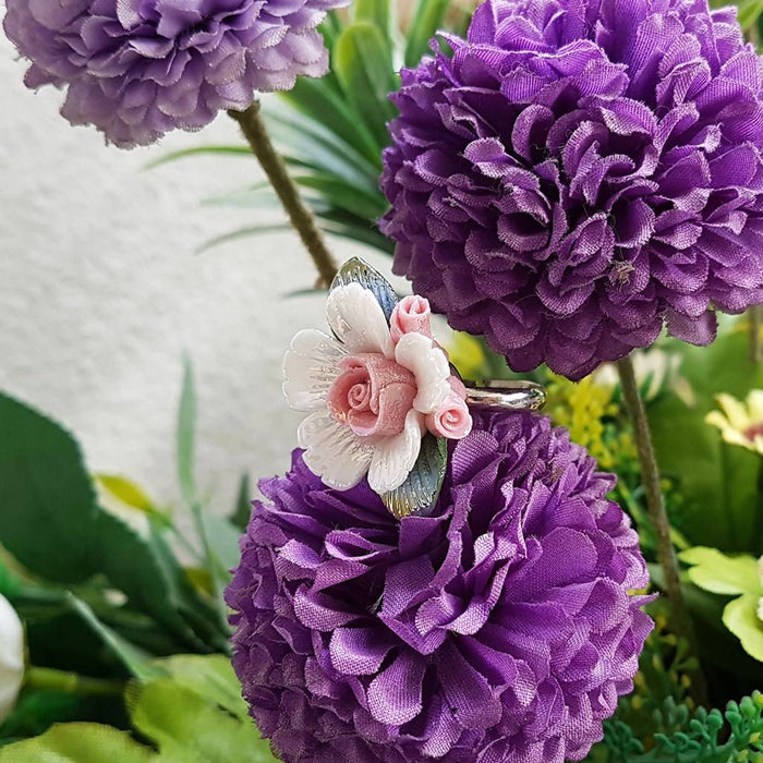 Sweet Floral Adjustable Ring