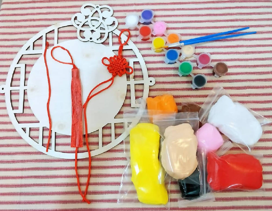 DIY Chinese New Year Ornament Clay Making with tutorial video