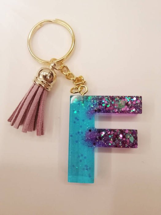 Sky blue and purple with tassel