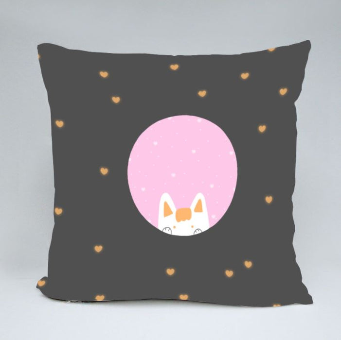 Valentine Cat Throw Pillow by Ariana (11 y/o)