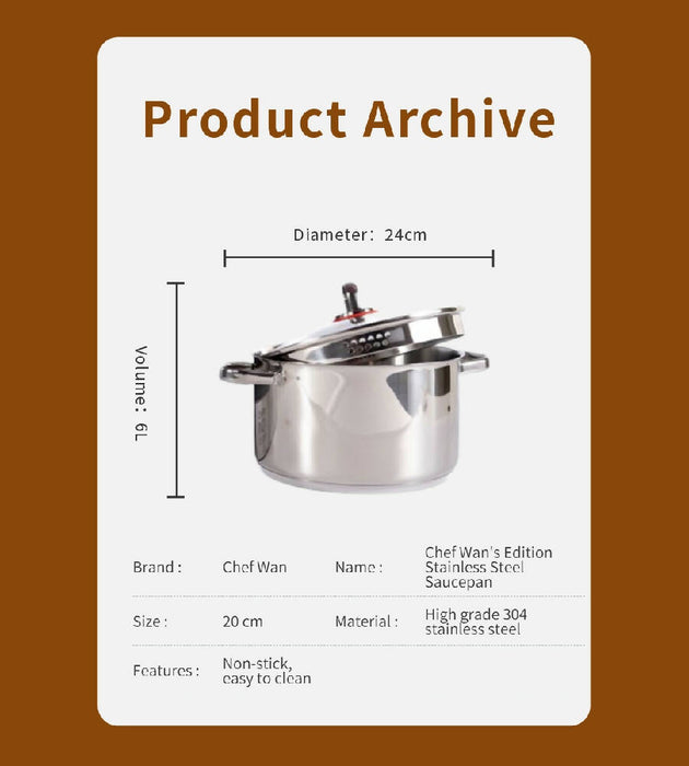 Chef Wan's Edition Stainless Steel Saucepan (Set)