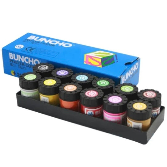 Buncho Poster Paint (12 Colors) — ACE EdVenture Market Store