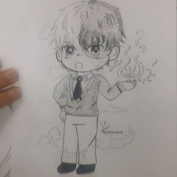 Custom Chibi Drawing (Traditional Lineart)